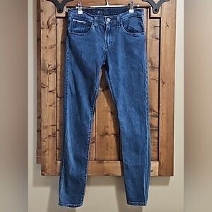 Levi's Medium Blue Selvedge Skinny Stretch Denim Jeans Tag 27x32